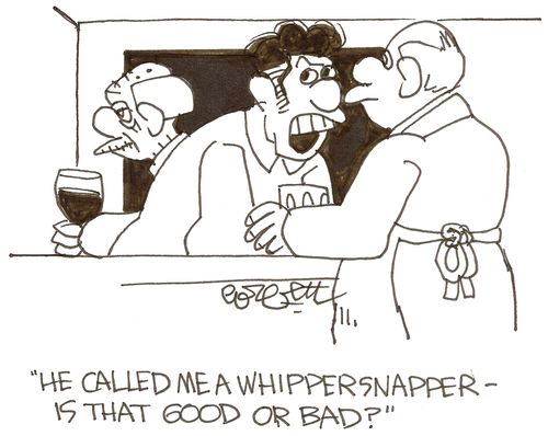 'He called me a whippersnapper - is that good or bad?'