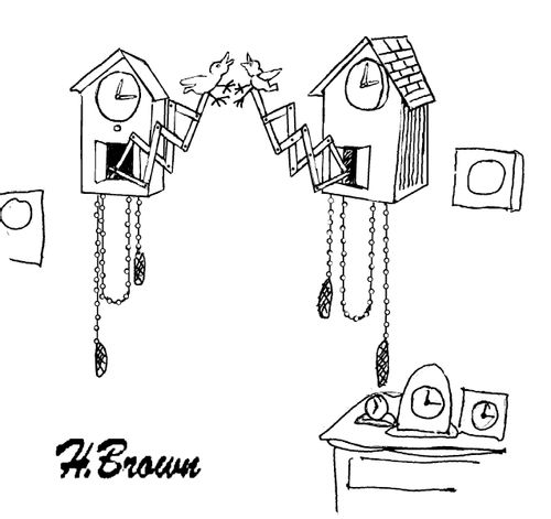 Fighting Cuckoo Clocks.
