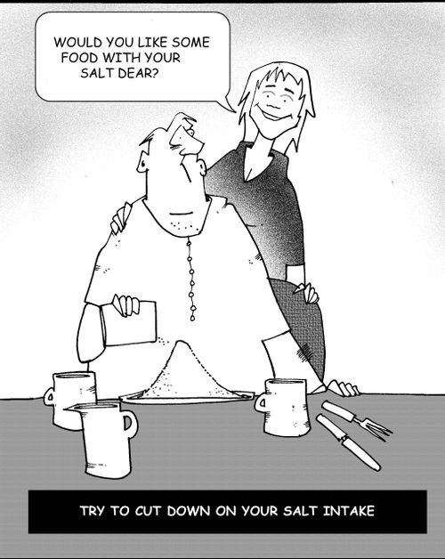 Try to cut down on your salt intake.