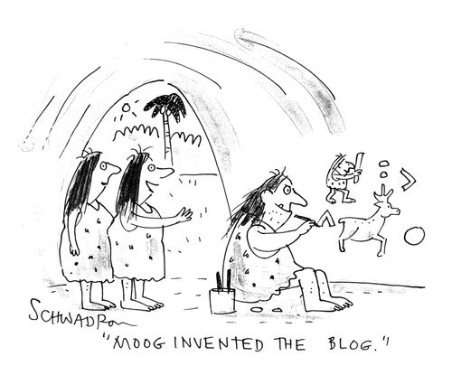 Moog invented the blog.
