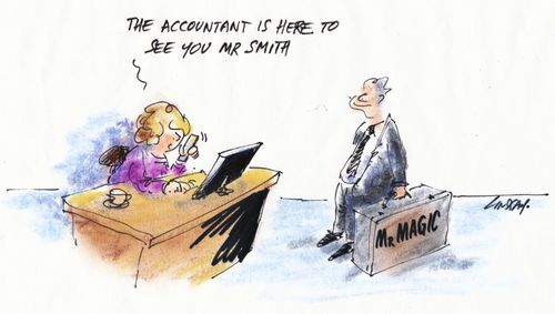 A accountant is here to see you...