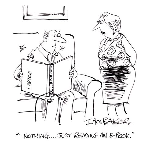 'Nothing...Just reading an e-book.'