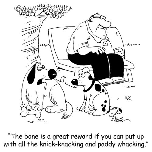 'The bone is a great reward if you can put up with all the knick-knacking and paddy whacking.'