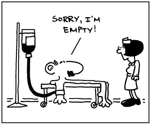 'Sorry, I'm empty.'
