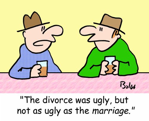 'The divorce was ugly, but not as ugly as the marriage.'