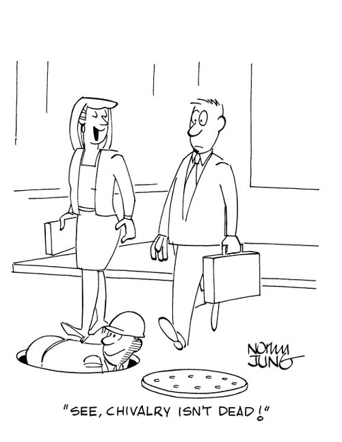 'See, chivalry isn't dead!'