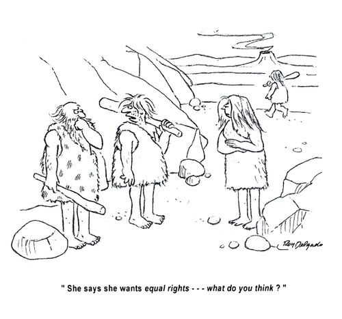 'She says she wants equal rights... What do you think?'