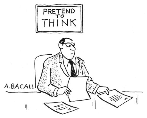 'Pretend to think.'