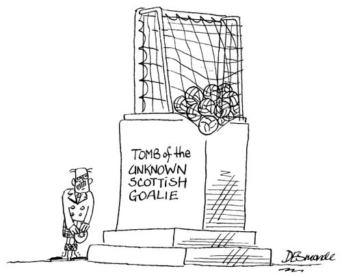 'Tomb of the unkown Scottish goalie.'