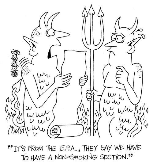 "It's from the E.P.A., they say we have to have a non-smoking section."