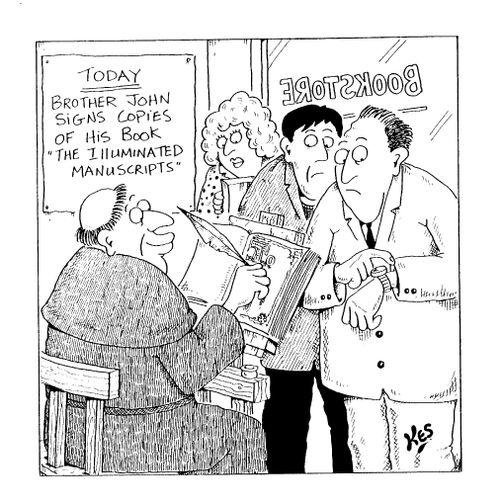 Monk taking ages to sign his new book