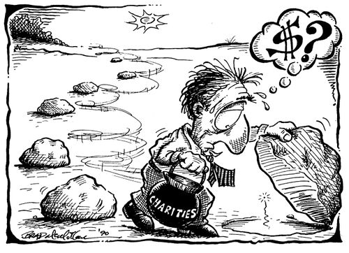 'Charities' looking under every stone to find funds