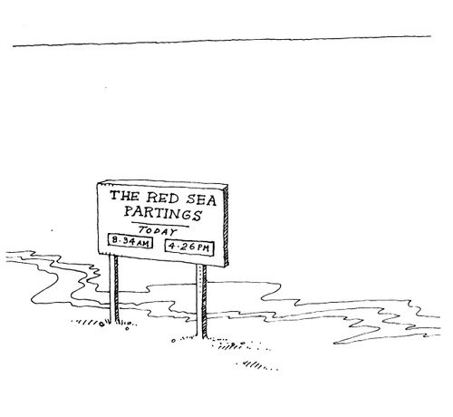 'The Red Sea partings, today 8:34am and 4:26pm'