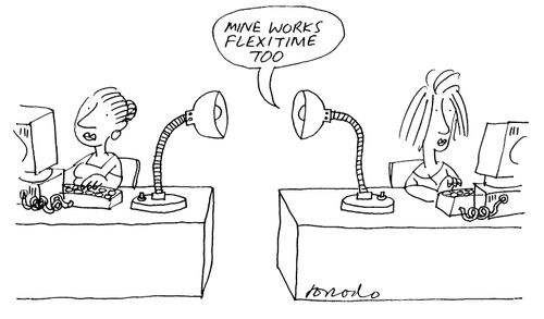 "Mine works flexitime too"