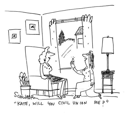 'Kate, will you civil union me?'