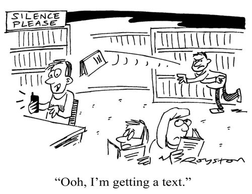 'Ooh, I'm getting a text.'
