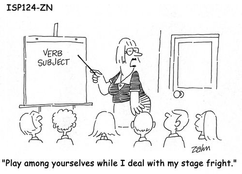 'Play among yourselves while I deal with my stage fright.'