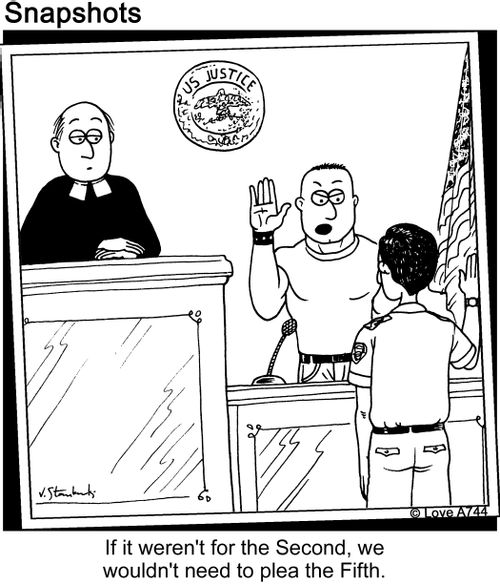 If it weren't for the Second, we wouldn't need to plea the Fifth.