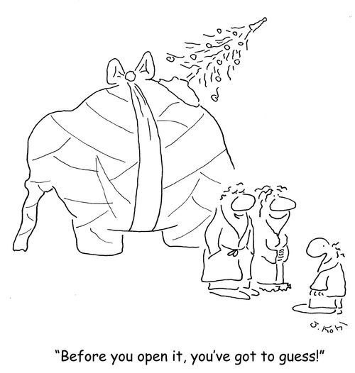 'Before you open it, you've got to guess!'