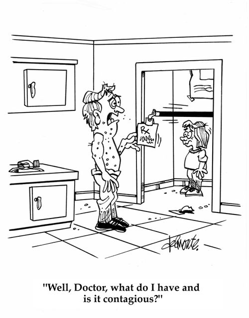 'Well, Doctor, what do I have and is it contagious?'