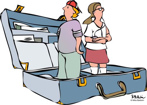 people standing in a briefcase.