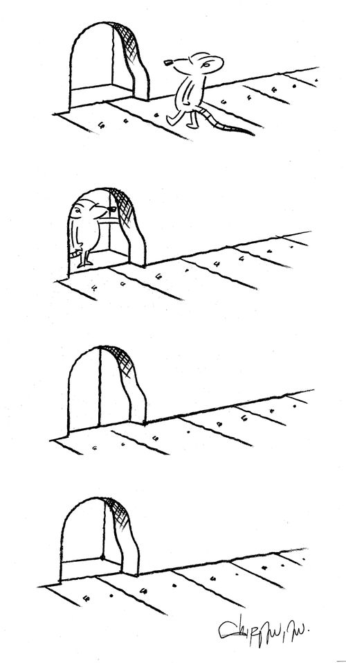 Mouse hole with a lift