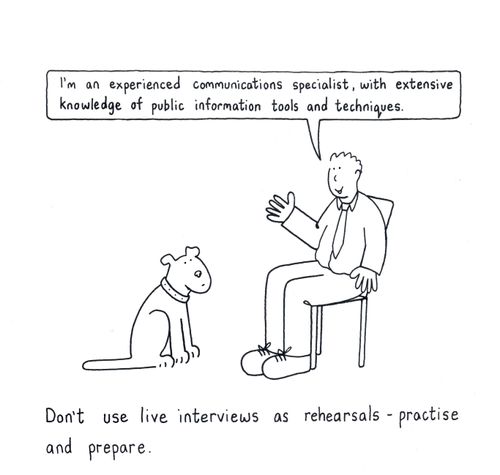 Don't use live interviews as rehearsals-practise and prepare.