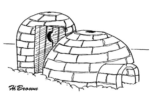 Igloo outhouse.