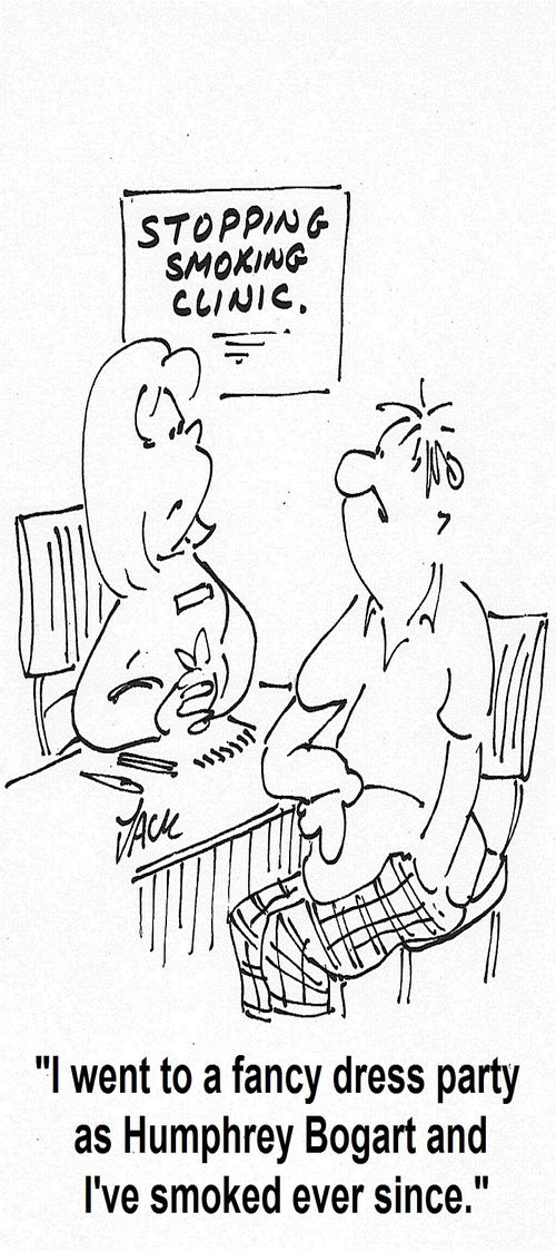 'I went to a fancy dress party as Humphrey Bogart and I've smoked ever since.'