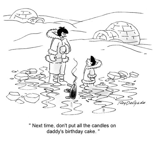 'Next time, don't put all the candles on daddy's birthday cake.'
