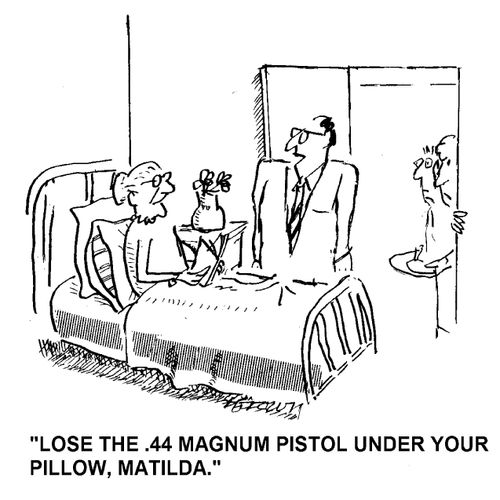 Gun-toting granny.