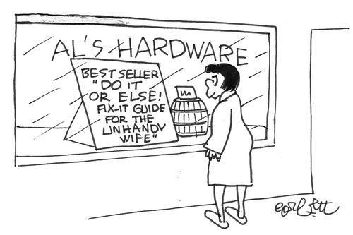 Al's Hardware: Best Seller 'Do it or else Fix-it guide for the unhandy wife,'