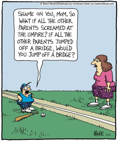 '...So what if all the other parents screamed at the umpire?...'