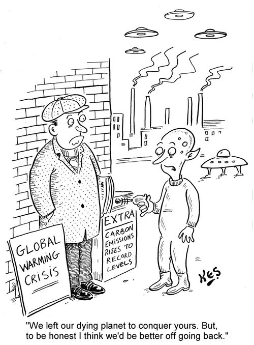 'We left our dying planet to conquer yours. But, to be honest I think we'd be better off going back.'