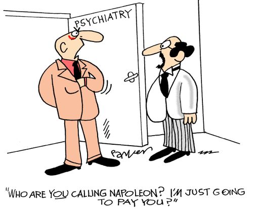 'Who are you calling Napoleon?I'm just going to pay you!'