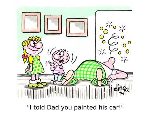 'I told Dad you painted his car!'