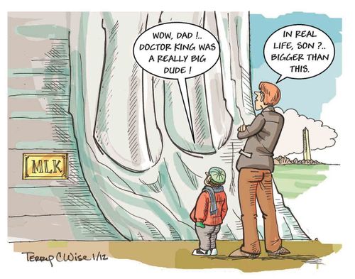 'Wow, dad!...Doctor King was a really big dude!'