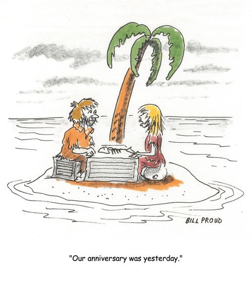 'Out anniversary was yesterday.'