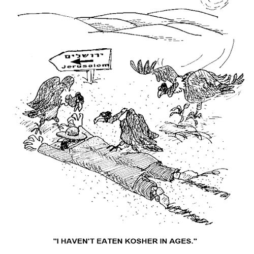 'I haven't eaten kosher in ages.'