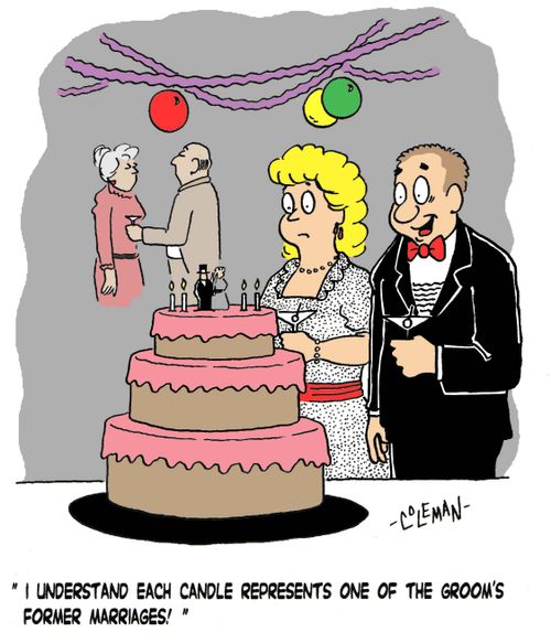 'I understand each candle represents one of the groom's former marriages.'