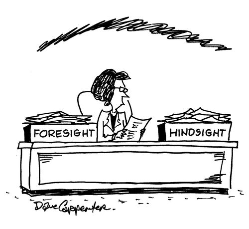 Foresight and Hindsight desk trays.