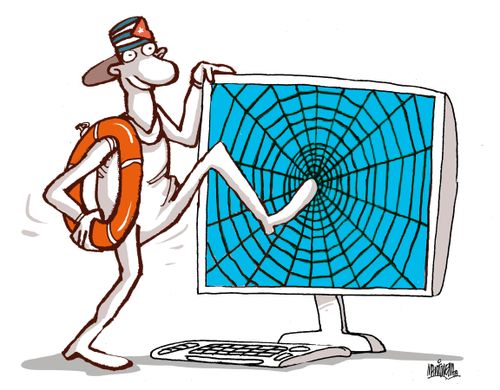 Accessing the Internet.