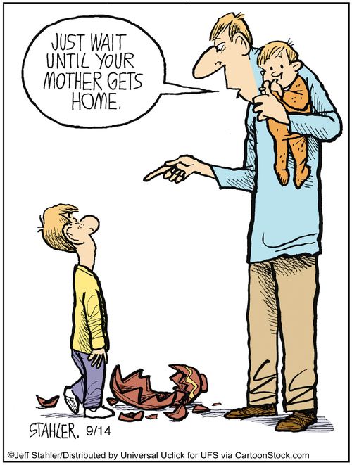 'Just wait until your mother gets home.'