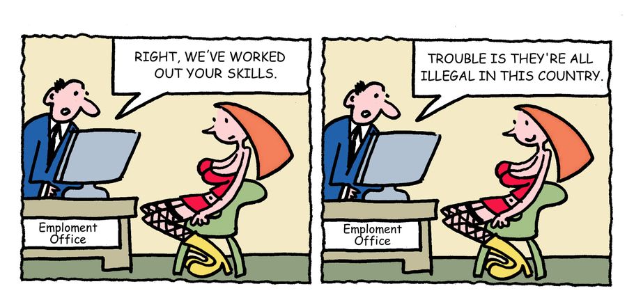 'Right, we've worked out your work skills.'