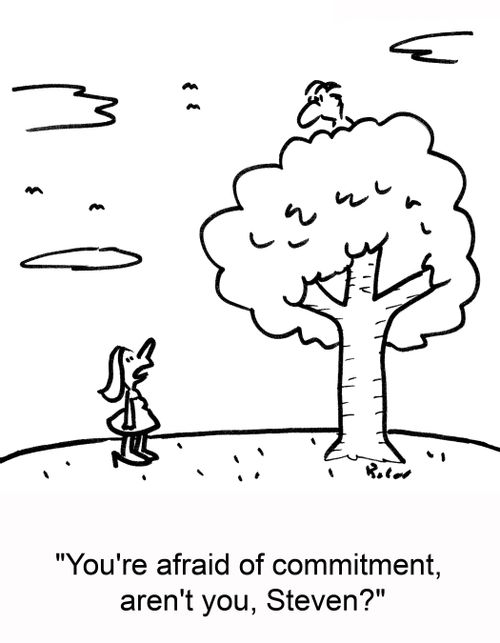 'You're afraid of commitment, aren't you, Steven?'