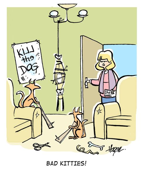 'Bad kitties!'