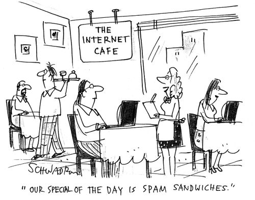 'Our special of the day is spam sandwiches.'