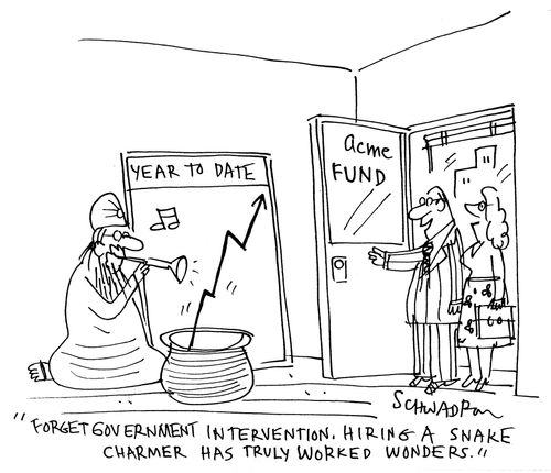 'Forget government intervention. Hiring a snake charmer has truly worked wonders.'