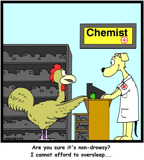'Are you sure it's non-drowsy? I cannot afford to oversleep...'