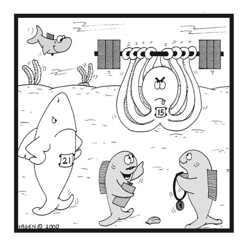 Octopus Lifting Weights